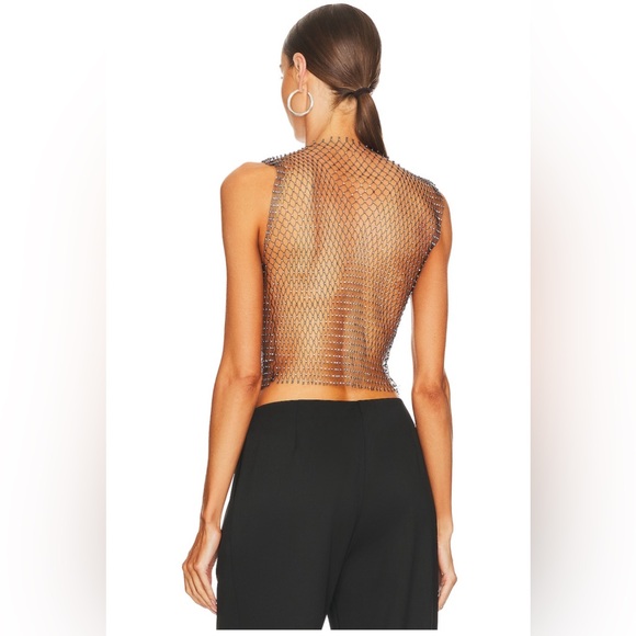 X REVOLVE  studded top in silver - Picture 4 of 7